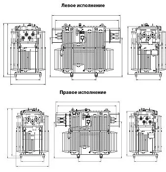 Фото чертежа ТМГФ 2000/6/0,4 Фото чертежа ТМГФ 2000/6/0,4